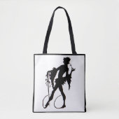 magicische silhouette uit de jaren 20 tote bag (Voorkant)