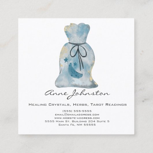 Magick Bag Square Visitekaartje (Achterkant)