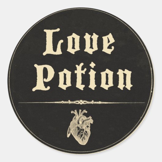 Magick - Love Potion Ronde Sticker (Voorkant)