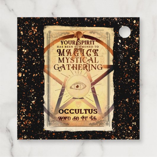Magick Mystical Gathering Fortune Teller Eye Party Bedankjes Labels (Achterkant)