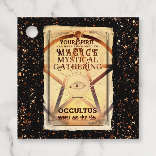 Magick Mystical Gathering Fortune Teller Eye Party Bedankjes Labels (Voorkant)