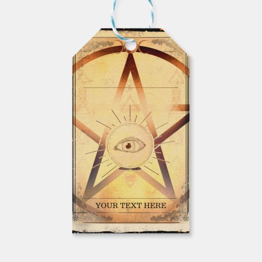 Magick Mystical Gathering Fortune Teller Eye Party Cadeaulabel (Achterkant)