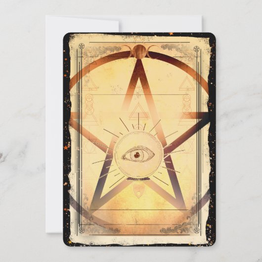 Magick Mystical Gathering Fortune Teller Eye Party Kaart (Achterkant)