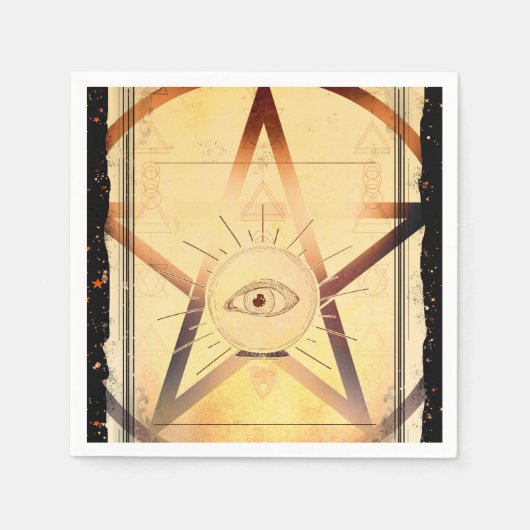 Magick Mystical Gathering Fortune Teller Eye Party Servet (Voorkant)