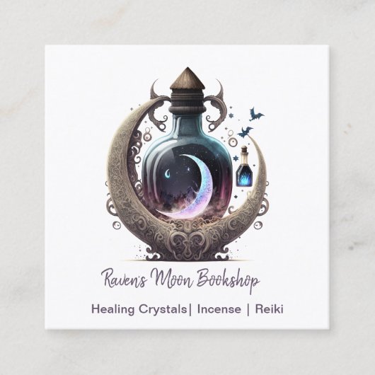 Magick Potion Fles Vierkante Visitekaartje (Voorkant)