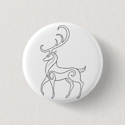 Magick - Stag Ronde Button 3,2 Cm (Voorkant)