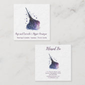 Magick Witch Broom Square Visitekaartje (Voorkant / Achterkant)