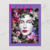 Magickal Flower Maiden Godin Lavendel Paarse Briefkaart (Voorkant)