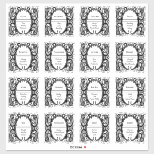 Magickal Kruiden Witchcraft Jar Labels (Vel)