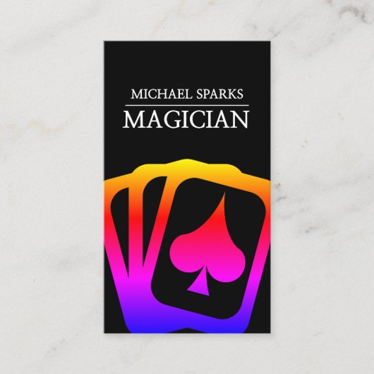 Magicus, casino, poker, dealer, entertainment, visitekaartje (Voorkant)