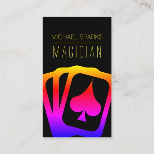 Magicus, casino, poker, dealer, entertainment, visitekaartje (Voorkant)