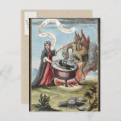 Magicus en Draak bij de Cauldron van Alchemy Briefkaart (Voorkant / Achterkant)