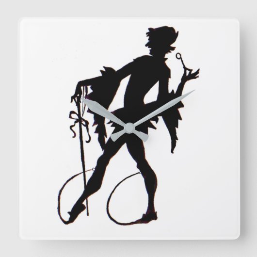 magicus silhouette uit de jaren 20 vierkante klok (Voorkant)
