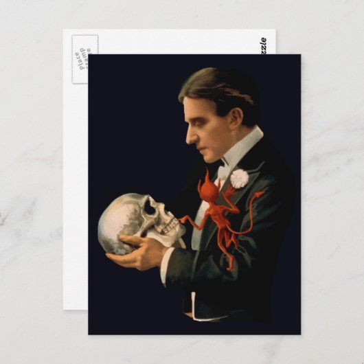  Magicus, Thurston Houdt een menselijke schedel va Briefkaart (Voorkant / Achterkant)