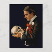 Magicus, Thurston Houdt een menselijke schedel va Briefkaart (Voorkant)