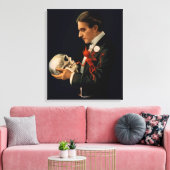  Magicus, Thurston Houdt een menselijke schedel va Canvas Afdruk (Insitu (Woonkamer))