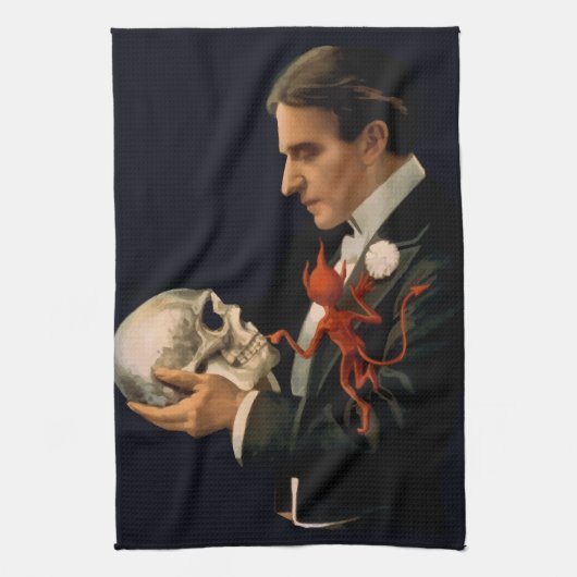  Magicus, Thurston Houdt een menselijke schedel va Theedoek (Verticaal)