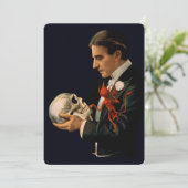 Magicus Thurston & Human Skull Halloween Kaart (Staand voorkant)