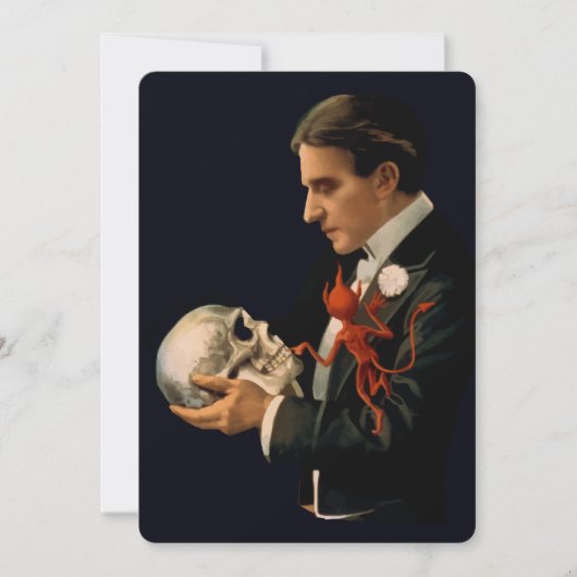  Magicus Thurston & Human Skull Halloween Kaart (Voorkant)