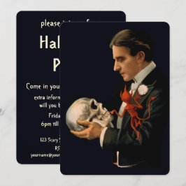 Magicus Thurston & Human Skull Halloween Kaart