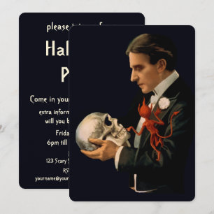 Magicus Thurston & Human Skull Halloween Kaart