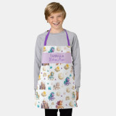 Magie bakken met eenhoorns en kastelen schort (Gedragen)