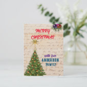 MAGIE BETOVERENDE ELEGANTIE KERSTMIS POST KAART (Staand voorkant)