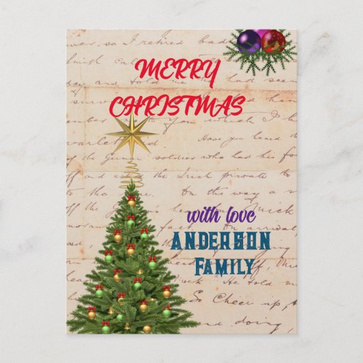 MAGIE BETOVERENDE ELEGANTIE KERSTMIS POST KAART (Voorkant)