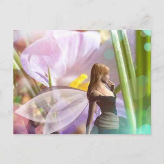 magie Briefkaart van de fee tuin (Voorkant)