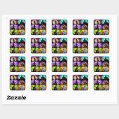 Magie en Chaos Vierkante Sticker (Vel)