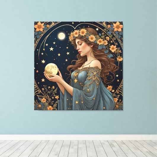 Magie en fee - Tarot Canvas Afdruk (Insitu (Houten vloer))