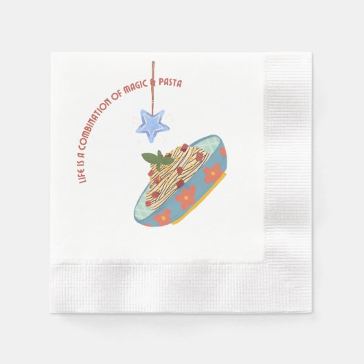 Magie en pasta servet (Voorkant)