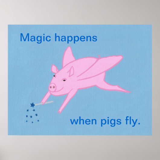 Magie gebeurt als varkens vliegen, posters. poster (Voorkant)