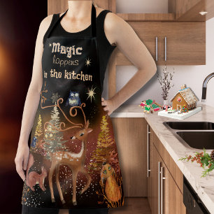 Magie gebeurt in de keuken- Whimsical Kerstmis Schort