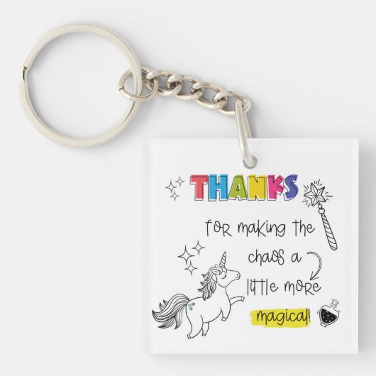 Magie in de chaos SEND leerkracht Cadeau Sleutelhanger (Voorkant)