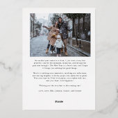 Magie in de lucht sterren familiefoto folie feestdagenkaart (Achterkant)