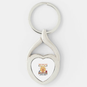 Magie in de Nacht Halloween Pompoenen Vintage Ontw Sleutelhanger