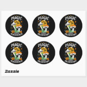 Magie in elke paddenstoel! ronde sticker (Vel)