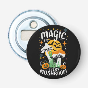Magie in elke paddestoel! button flesopener