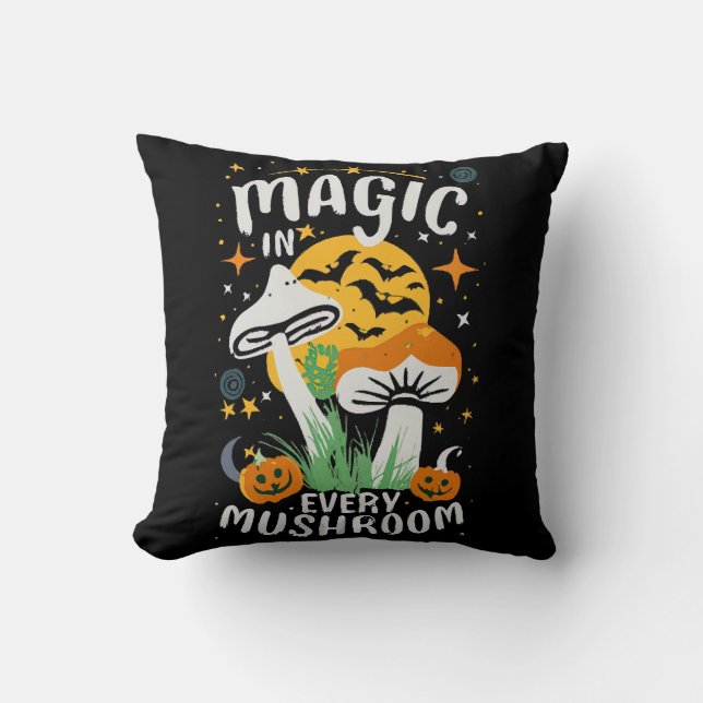 Magie in elke paddestoel! kussen (Voorkant)