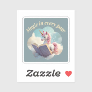 Magie in elke pagina - Schattigee eenhoorn Sticker