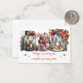 Magie in elke pot kerst herten Santa Snoep Notitiekaartje (Voorkant / Achterkant in situ)