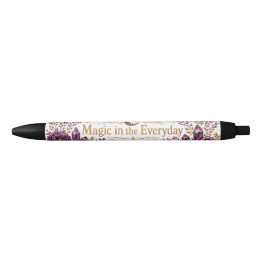 Magie in het Alledaagse (Wit) Zwarte Inkt Pen (Voorkant)