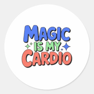 Magie is Mijn Cardio – Whimsical Heksensticker Ronde Sticker