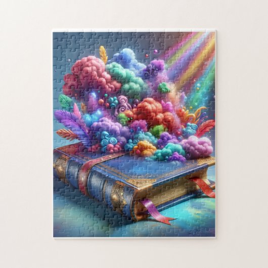 Magie Tussen de Bladzijden | Kleurrijke Verbeeldin Legpuzzel (Verticaal)