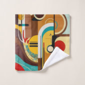 Magie uit het midden van de eeuw | Abstract vormon Bad Handdoek (Wasdoekje)