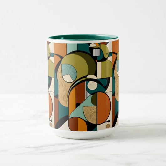 Magie uit het midden van de eeuw | Olijf en witte  Mok (Midden)