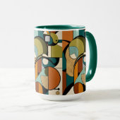 Magie uit het midden van de eeuw | Olijf en witte  Mok (Voorkant rechts)