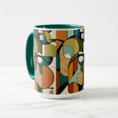 Magie uit het midden van de eeuw | Olijf en witte  Mok (Voorkant links)