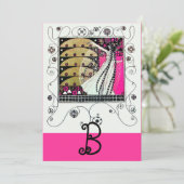 MAGIE VAN DE LENTE, Fuchsia,Groen Geel,Zwart Kaart (Staand voorkant)